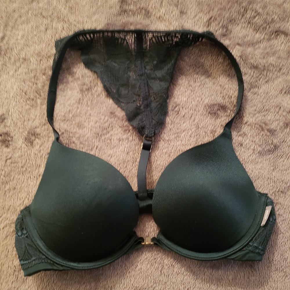 Aerie green racerback lace bra